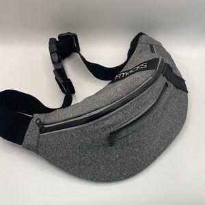 Fitkicks‎ Fitpack Heathered Gray Waist Bag Running Belt Fanny Pack Adjustable